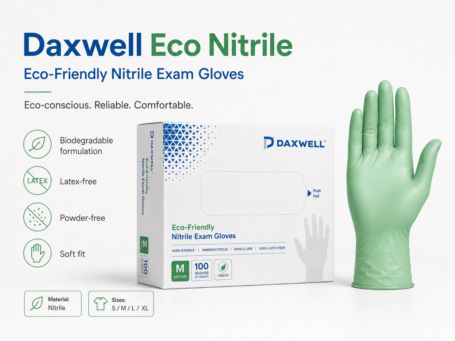 Nitrile Eco Gloves Glove Pair View